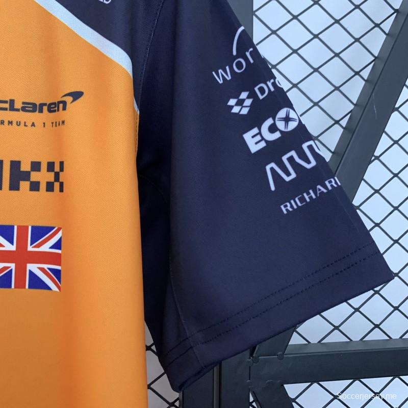 تي شيرت فورمولا 2025 فورمولا 1 برتقالي/أسود مكلارين نوريس