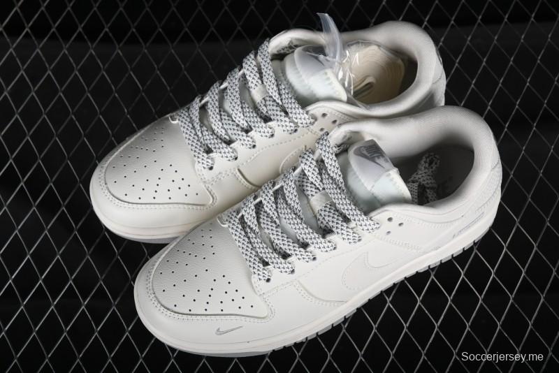 Nike SB Dunk Low Supreme Collaboration - Classic Beige Gray Anniversary High-End Custom Low-Top Casual Skate Shoes - XX8888-001