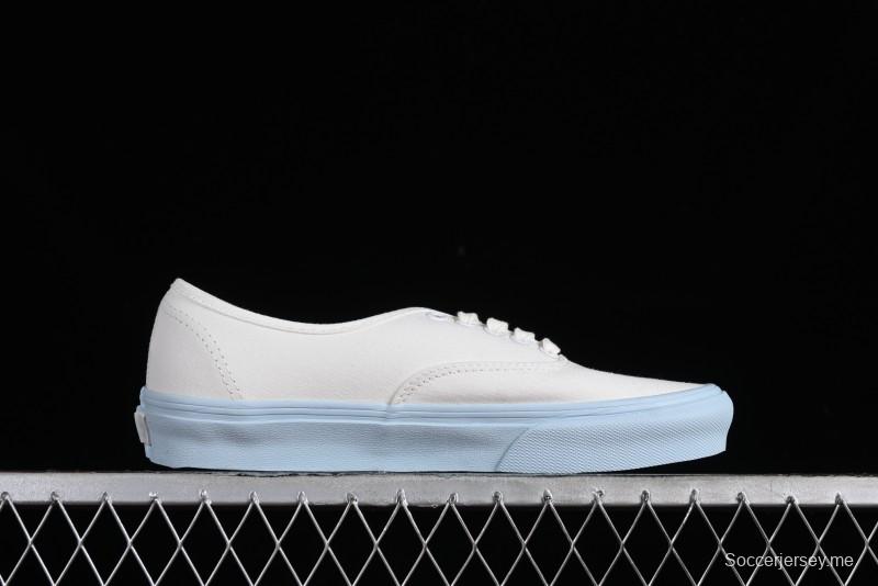 Vans Authentic White Blue Canvas Skate Shoes - VN0009PVEAK