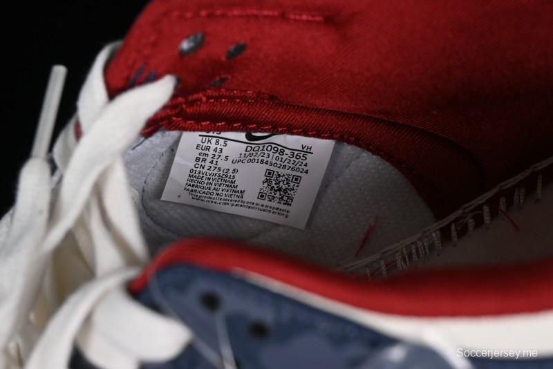 Nike SB Dunk Low Year of the Dragon Limited Edition - Dark Pattern Blue Red Swoosh Anniversary Custom Low-Top Casual Skate Shoes - DQ1098-365