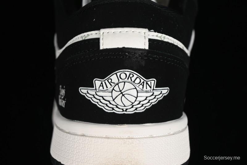Nike Air Jordan 1 Low LV Collaboration - Black White Panda Custom Culture Casual Sneakers SJ9950-001