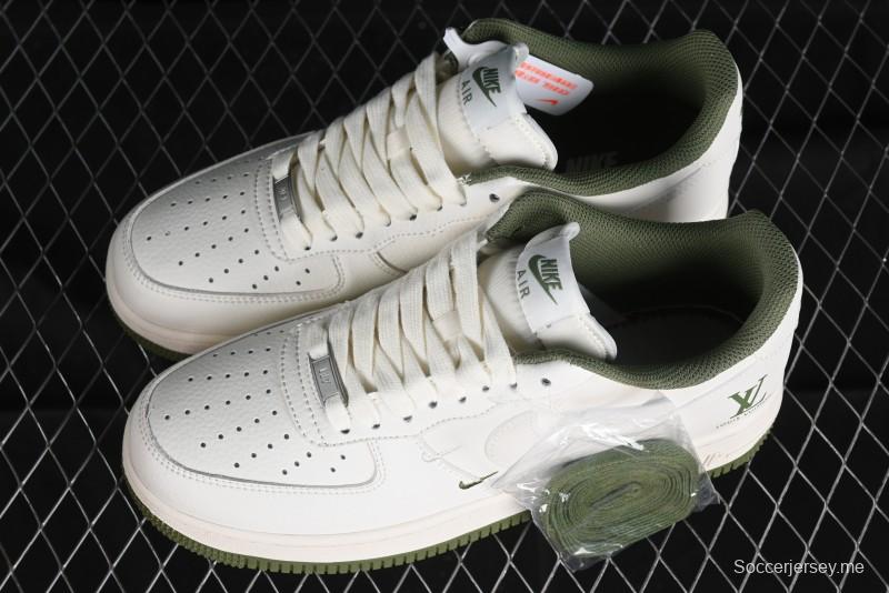 Nike Air Force 1 '07 Low LV Collaboration - Beige Green Double Swoosh Casual Sneakers - XZ6188-003