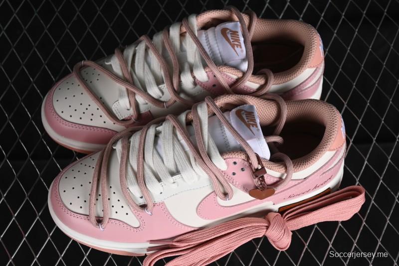 Nike Dunk Low ESS Custom Edition Rose Pink Retro Sweetheart Low-Top Casual Sneakers - DD1503-118