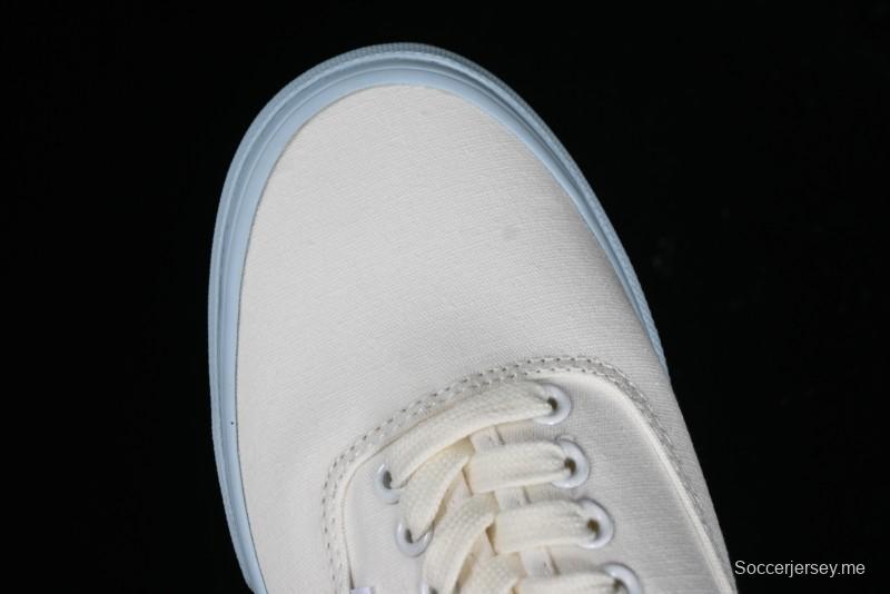 Vans Authentic White Blue Canvas Skate Shoes - VN0009PVEAK