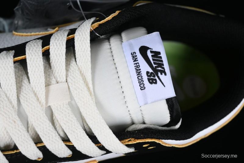 Nike HUF x SB Dunk Low "San Francisco" Black White Panda Skateboarding Shoes - FD8775-001