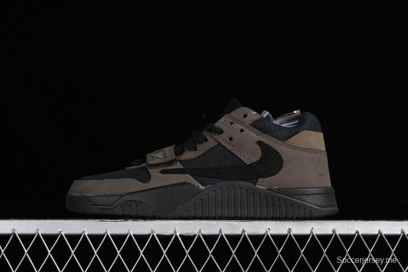 Nike Travis Scott x Jordan Cut The Check AJ1 Basketball Shoes with Velcro Design - FZ8117-200