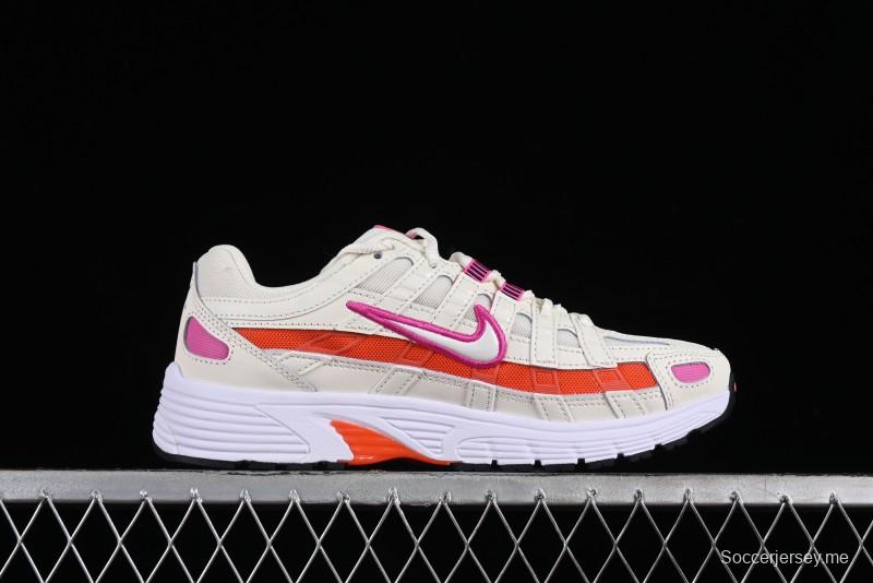 Nike P-6000 Retro Casual Sneakers Dad Shoes with Layered Design and Lightweight Body - CW1351-100