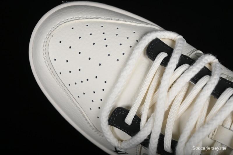 Nike SB Dunk Low LV Collaboration Strap Monogram Beige Black Hook Anniversary High-End Custom Low-Top Casual Skate Shoes - SJ2068-260