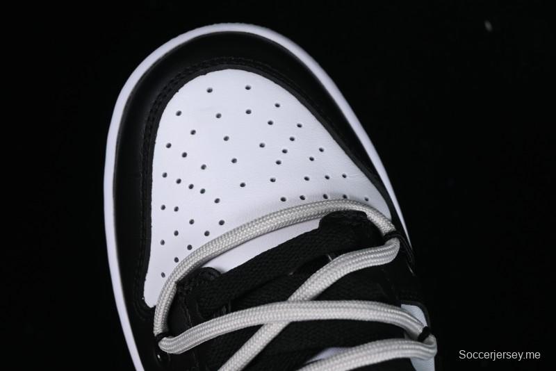 Nike Dunk Low Leather Letter High Street Deconstructed Black Grey SB Strap Low Top Casual Sneakers - DV0831-101