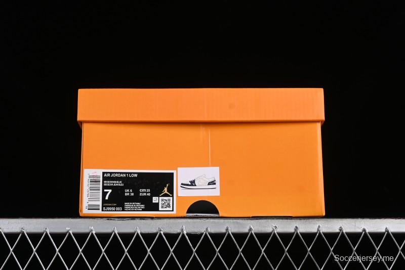 Nike Air Jordan 1 Low LV Collaboration - Light Blue Retro Casual Sneakers - SJ9950-003