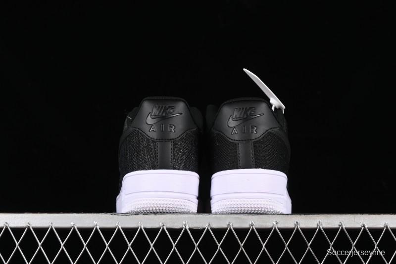 Nike Air Force 1 '07 Low 2.0 Black Flyknit Casual Sneakers - CI0051-300