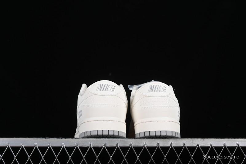 Nike SB Dunk Low Supreme Collaboration - Classic Beige Gray Anniversary High-End Custom Low-Top Casual Skate Shoes - XX8888-001