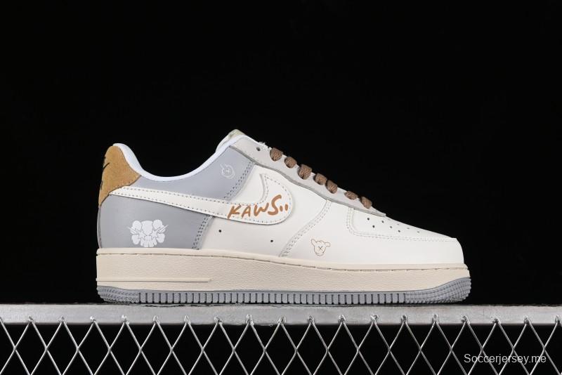 Nike Air Force 1 '07 Low x Kaws Casual Sneakers with Full-Length Air Cushion - CW2288-207
