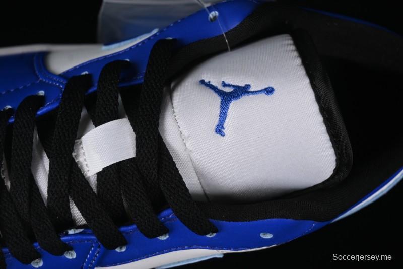 Nike Air Jordan 1 Low Retro Basketball Shoes White Blue - 553558-124