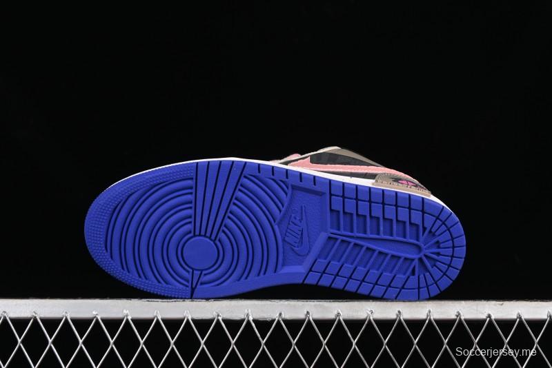 Nike Air Jordan 1 Low Retro Basketball Shoes with Panda Mischief Pioneer Knight Design - 553558-154