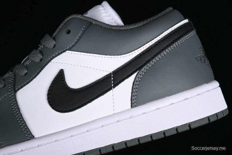Nike Air Jordan 1 Low AJ1 Black Grey Low-Top Lifestyle Basketball Shoes - 553560-152
