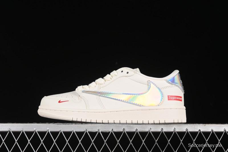 Nike Travis Scott x Fragment Design x Air Jordan 1 Low OG SP AJ1 Supreme Collaboration - CF3688-015
