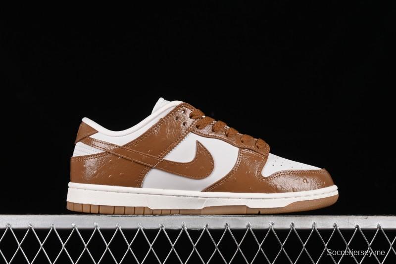 Nike Dunk Low LX SB Casual Skate Shoes in Brown Ostrich - FJ2260-001