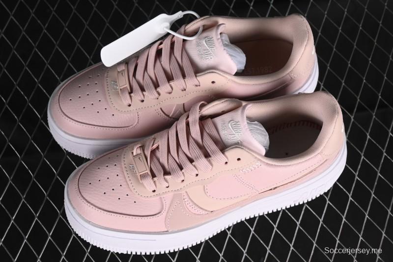 Nike Air Force 1 PLT Low-Top Casual Sneakers with Speed-Inspired Swoosh Design - DJ9946-602