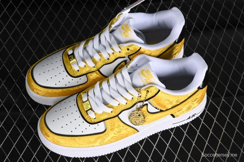 Nike Air Force 1 '07 Low DIY Golden Dragon Embroidery Casual Sneakers - CW2288-202