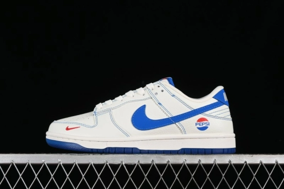 Nike SB Dunk Low Pepsi Anniversary Premium Custom Low-Top Casual Skate Shoes - XB3802-349