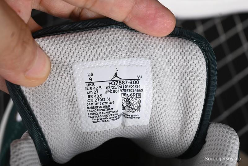 Nike Air Jordan 1 Low Retro Casual Sneakers in White Green - FQ7687-300