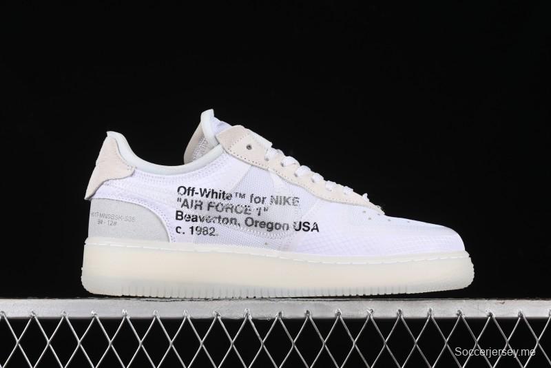 Nike Off White x Air Force 1 Low OW Transparent White Sneakers - AO4606-100