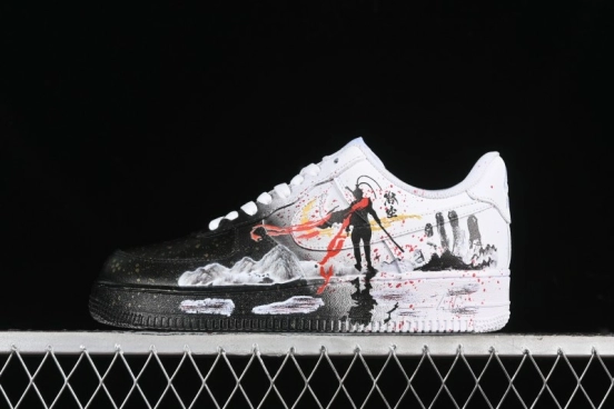Nike Air Force 1 '07 Low Black Myth Wukong Custom Spray-Painted Gift Box Low-Top Casual Sneakers - ZH0316-045