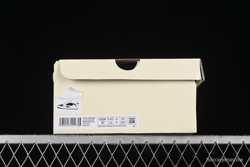 Nike Travis Scott x Fragment Design x Air Jordan 1 Low OG SP AJ1 Burberry Collaboration - BB6588-316