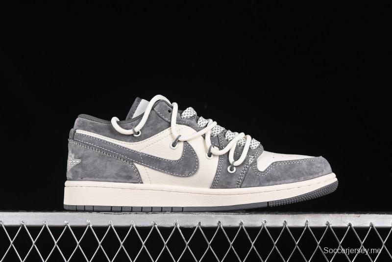 Nike Air Jordan 1 Low Retro Basketball Shoes with Custom Bear Collaboration - SJ9950-018