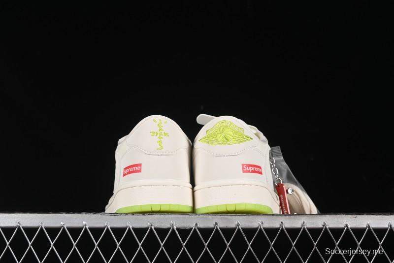 Nike Travis Scott x Fragment Design x Air Jordan 1 Low OG SP AJ1 Supreme Collaboration - BB2299-811