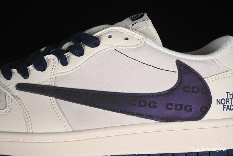 Nike Travis Scott x Fragment Design x Air Jordan 1 Low OG SP AJ1 Low Top Casual Sneakers - XY2688-110