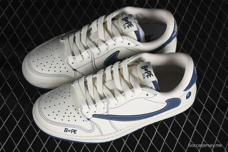 Nike Travis Scott x Fragment Design x Air Jordan 1 Low OG SP AJ1 Bape Collaboration - CH6336-008