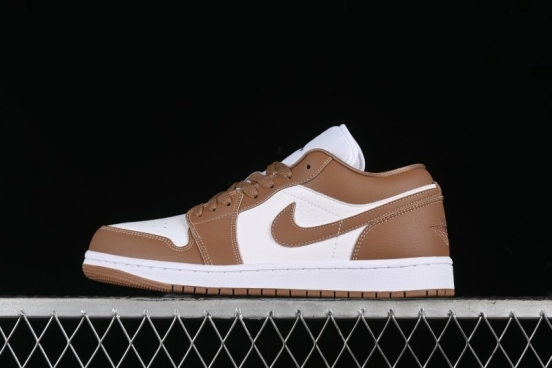 Nike Air Jordan 1 Low AJ1 White Tan Low-Top Casual Sneakers - DC0774-202