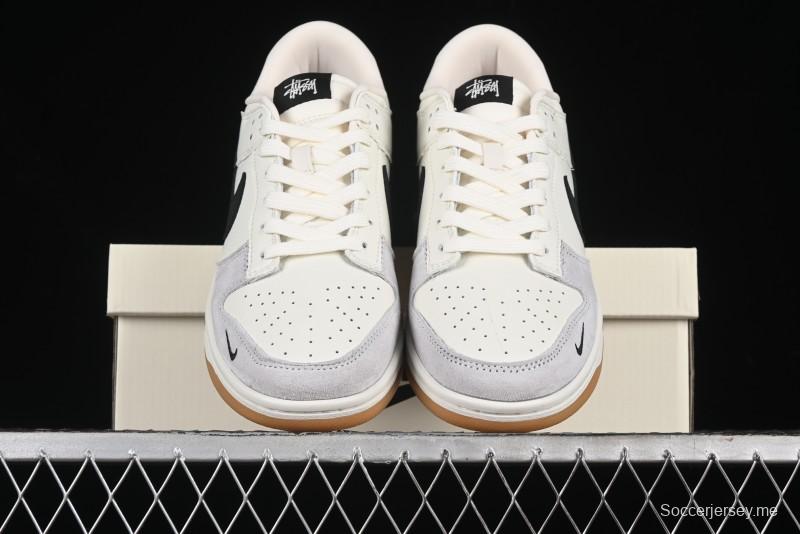 Nike SB Dunk Low Black 8 Collaboration - Beige Grey Black Gum Anniversary Custom Low-Top Casual Skate Shoes - CH6336-227