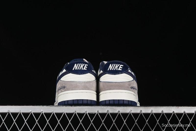 Nike SB Dunk Low UN Collaboration - Splatter Navy Swoosh Anniversary Custom Low-Top Casual Skate Shoes - DJ2024-041