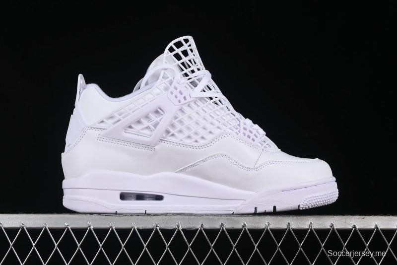 Nike Air Jordan 4 Retro Basketball Shoes with Net Design - FV7251-107