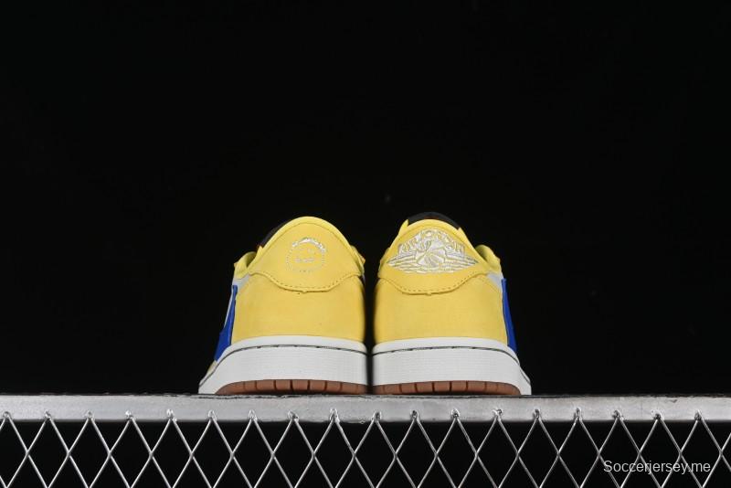 Nike Travis Scott x Air Jordan 1 Low OG AJ1 Collaboration Shoes with Reverse Swoosh - DZ4137-700