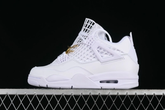 Nike Air Jordan 4 Retro Basketball Shoes with Net Design - FV7251-107