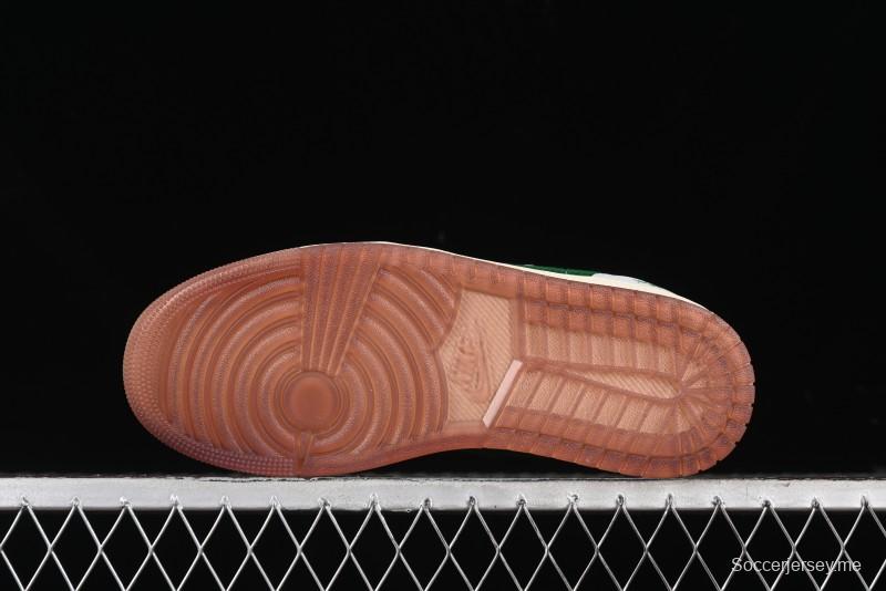 Nike Air Jordan 1 Low AJ1 White Green Double Hook Low-Top Retro Basketball Shoes - FZ5046-041