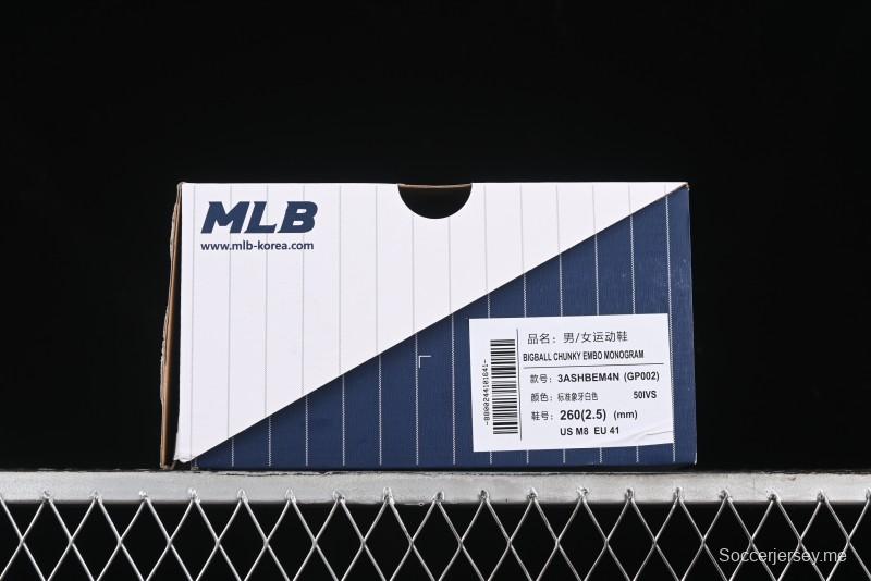 New York Yankees MLB Bigball Chunky Embo Monogram Thick Sole Sandals - 3ASHBEM4N50IVS