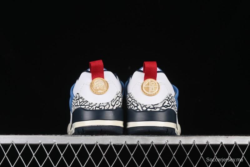 Nike Jordan Spizike Low AJ Hybrid Elements White Blue Culture Casual Sneakers - HM3712-164