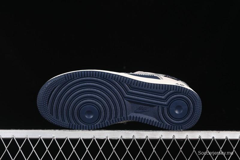 Nike Air Force 1 '07 Low Dior Collaboration - Light Blue Knit Swoosh Low-Top Casual Sneakers - KK1988-012