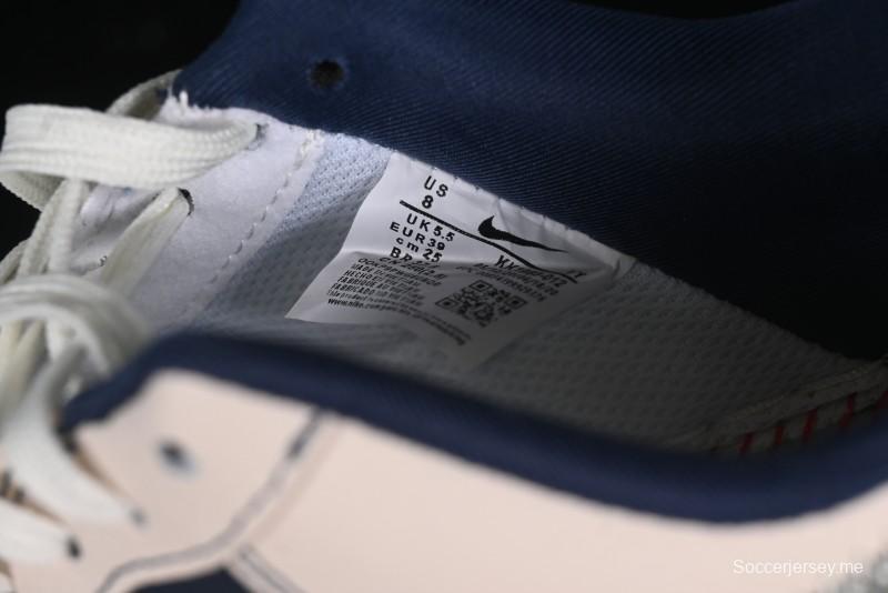 Nike Air Force 1 '07 Low Dior Collaboration - Light Blue Knit Swoosh Low-Top Casual Sneakers - KK1988-012