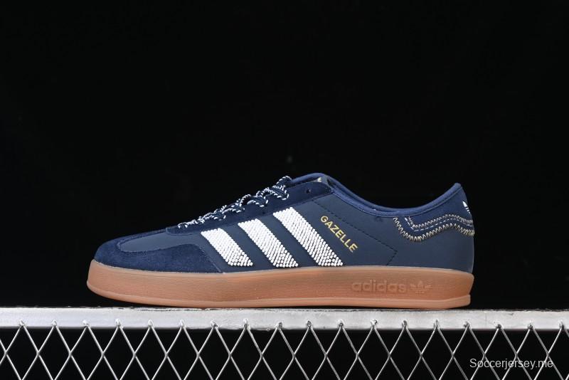Adidas Clot x Originals Gazelle Indoor Retro Casual Slip-Resistant Wear-Resistant Low-Top Sneakers - IH3725