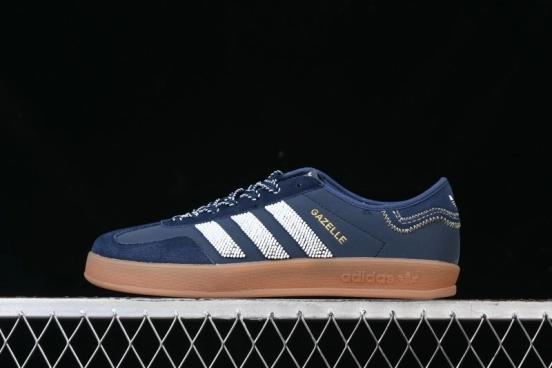 Adidas Clot x Originals Gazelle Indoor Retro Casual Slip-Resistant Wear-Resistant Low-Top Sneakers - IH3725