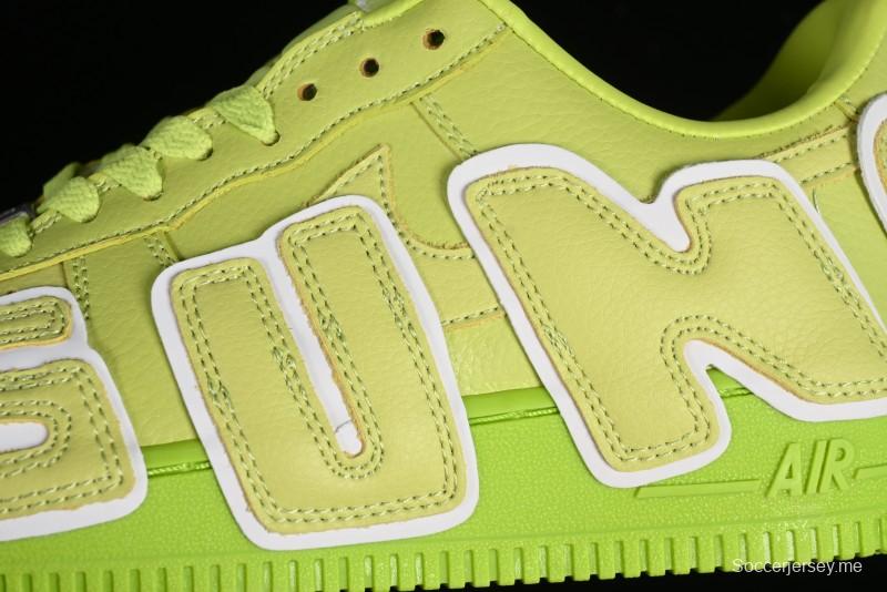Nike CPFM x Nike Air Force 1 '07 Low Casual Sneakers in Lemon Green with SUNSHINE Design - DC4457-300