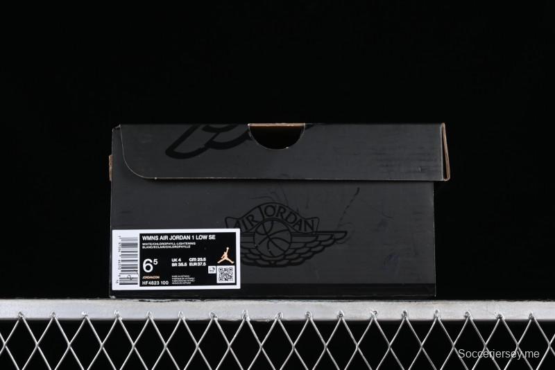 Nike Air Jordan 1 Low AJ1 White Green Low Top Lifestyle Basketball Shoes - HF4823-100