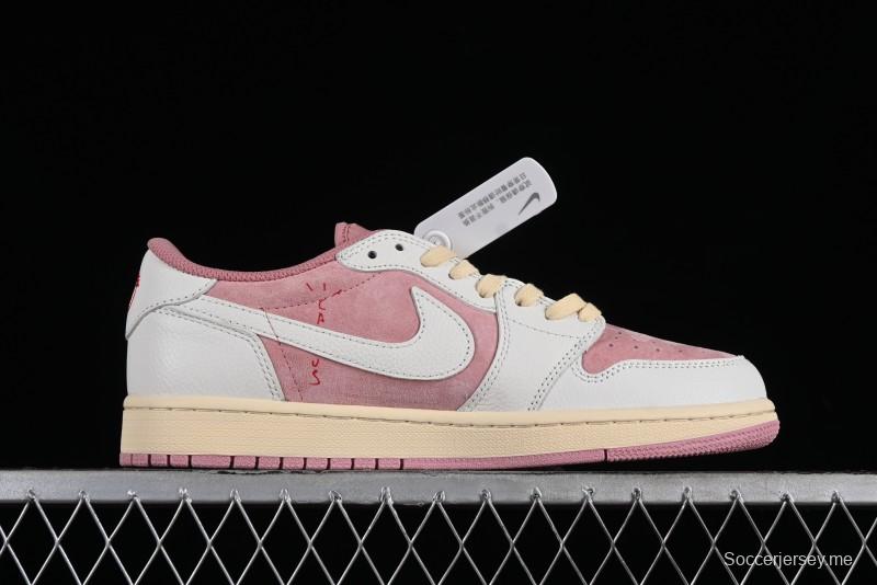 Nike Travis Scott x Air Jordan 1 Low OG AJ1 Reverse Swoosh Sneakers - DM7866-600