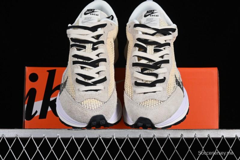 Nike Sacai VaporWaffle 3.0 Deconstructed Sneakers with Overlapping Swoosh and Dual Tongue - CV1363-101